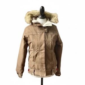 Levi's X 686 Women's Ski/ Snowboard Jacket
"The Times Line" Size XS Brown EUC!
